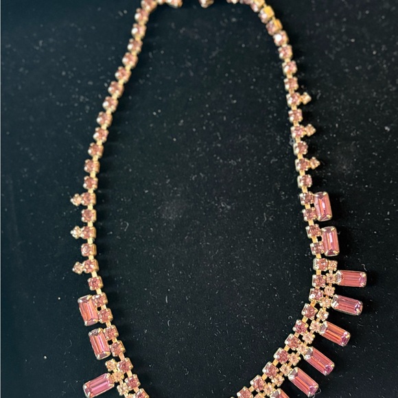 Vintage Elegant Pink and Gold Necklace - Picture 6 of 7